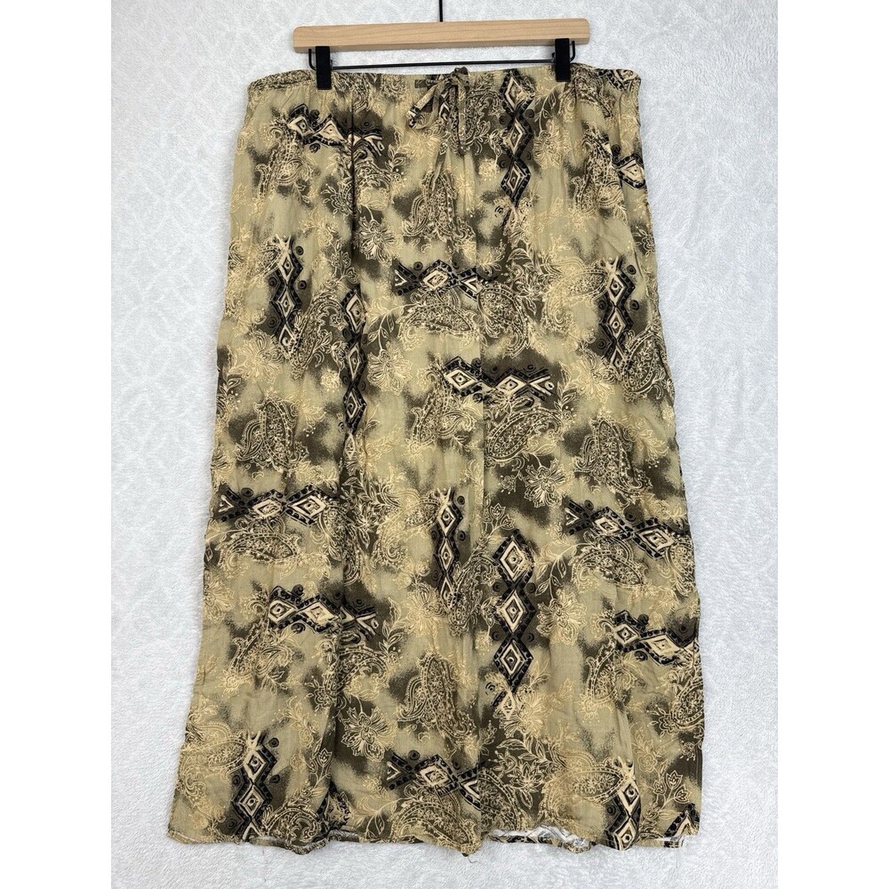 Vtg 90s Maxi Skirt 22/24W Paisley Feminine Modest Cottagecore Fairygrunge Y2K